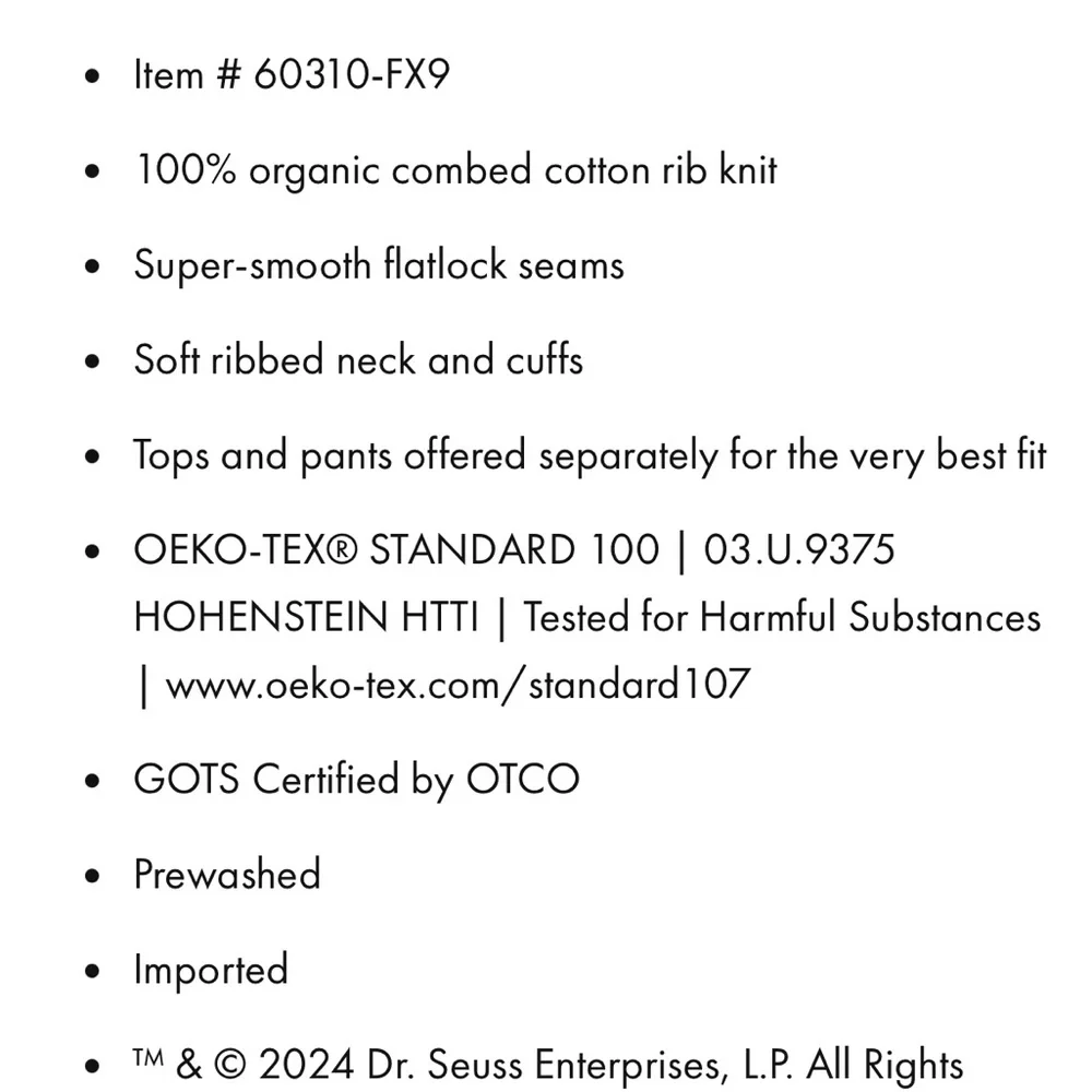 Hanna Andersson Dr. Seuss Grinch PJ Top - Picture 12 of 12